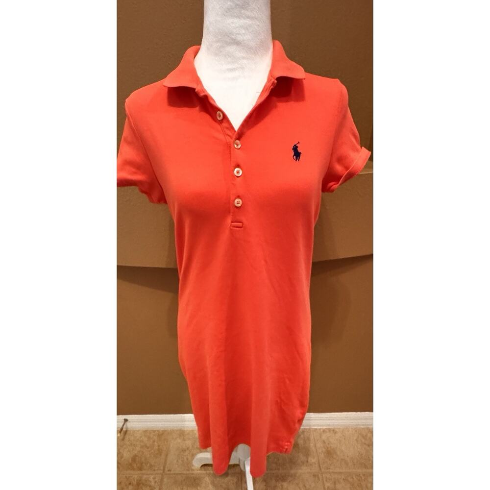 Polo Ralph Lauren Pink Cotton Pique Shirt Dress Size M 8/10